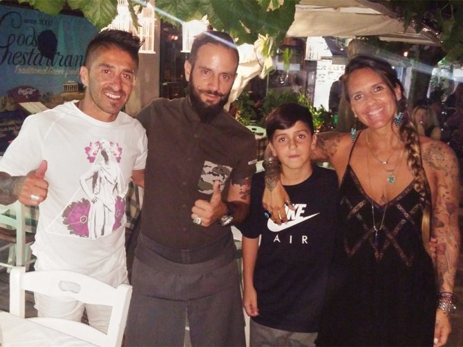 With the Argentinian midfielder of Apollo Smyrna and former star of Ergotelis Creta and Heracles Salonica, Diego Romano. Diego and his family are good customers and friends... 